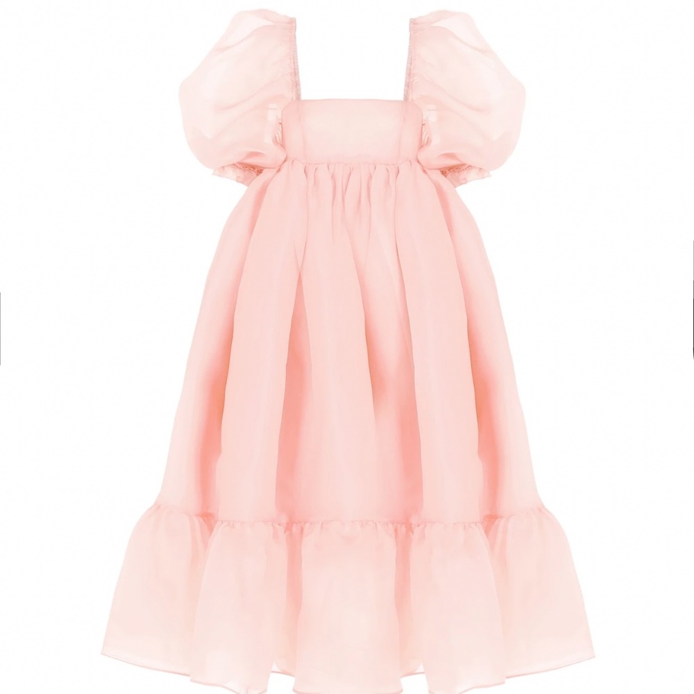 Selkie Peach French Puff Dress - Picture 3 of 4